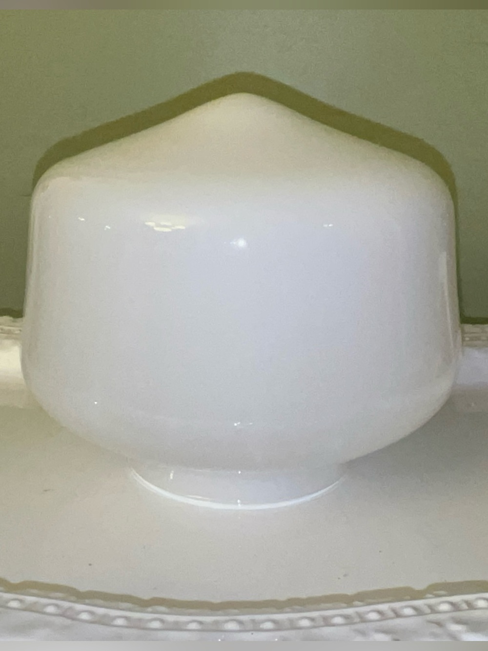 White Milk Glass Schoolhouse Light Shade Ceiling light shade